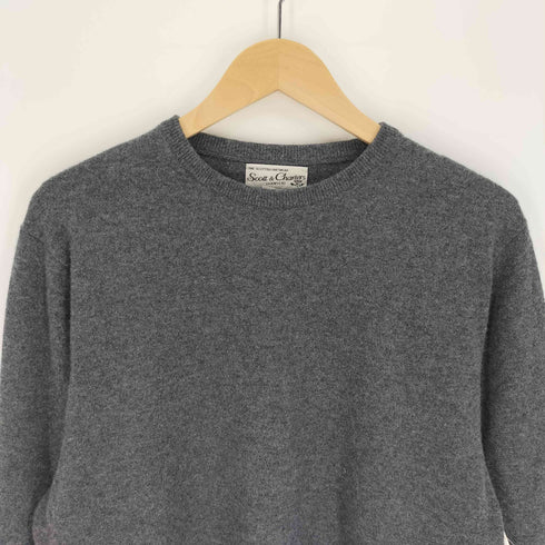 コモリ COMOLI  SCOTT&CHARTERS  22AW 別注 カシミヤ クルーネックニット メンズ  44